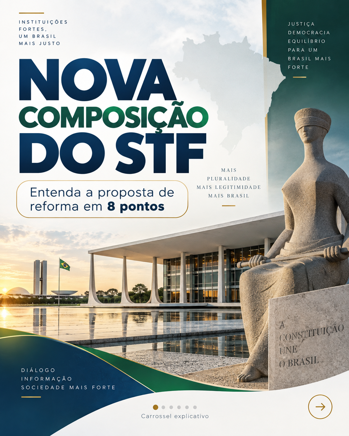 Capa visual da proposta Nova Composição do STF